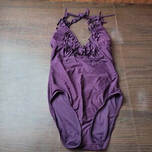 Mossimo plumb/purple fringe bathing suit